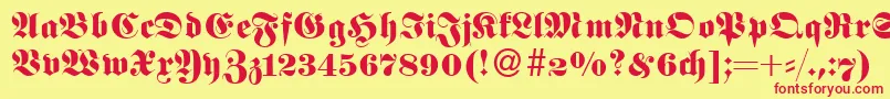 Шрифт FetaNormal – красные шрифты на жёлтом фоне