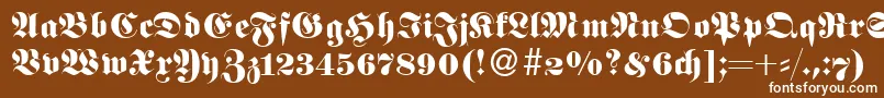 フォントFetaNormal – 茶色の背景に白い文字