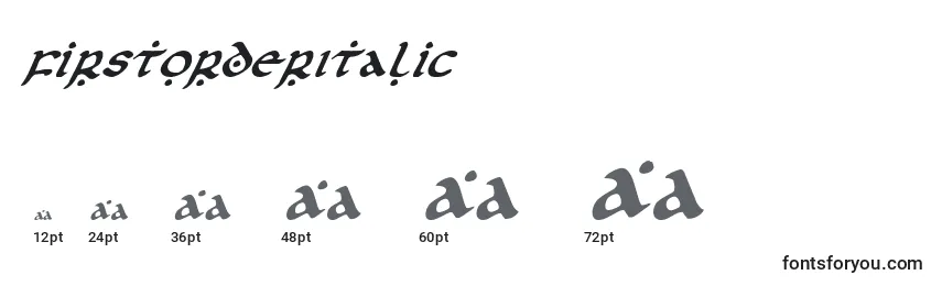 Größen der Schriftart FirstOrderItalic