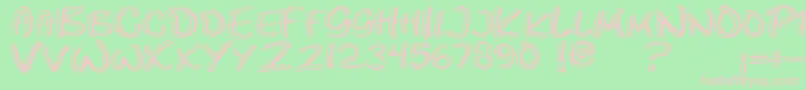 Czcionka Paco – różowe czcionki na zielonym tle