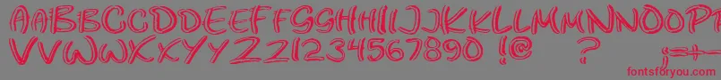 Paco-Schriftart – Rote Schriften auf grauem Hintergrund