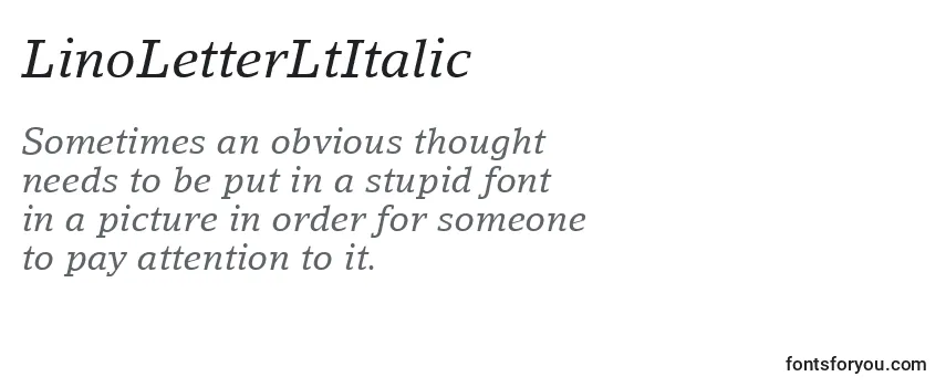 LinoLetterLtItalic Font