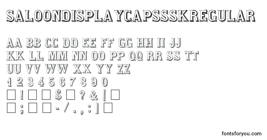 Police SaloondisplaycapssskRegular - Alphabet, Chiffres, Caractères Spéciaux Police SaloondisplaycapssskRegular - Alphabet, Chiffres, Caractères Spéciaux