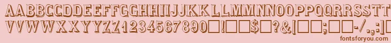 SaloondisplaycapssskRegular Font – Brown Fonts on Pink Background