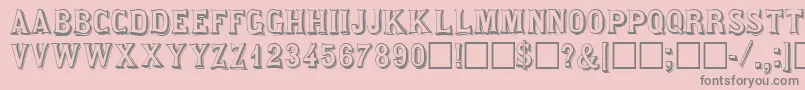 SaloondisplaycapssskRegular Font – Gray Fonts on Pink Background