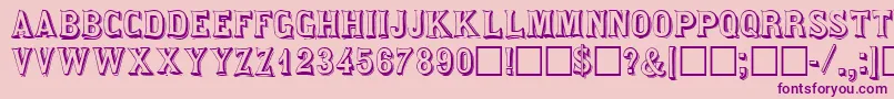 SaloondisplaycapssskRegular Font – Purple Fonts on Pink Background