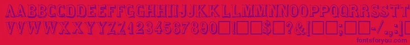 SaloondisplaycapssskRegular Font – Purple Fonts on Red Background