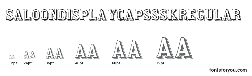 Размеры шрифта SaloondisplaycapssskRegular