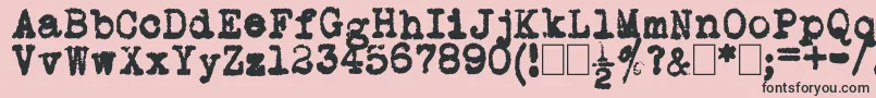 L.C.Smith5Typewriter Font – Black Fonts on Pink Background