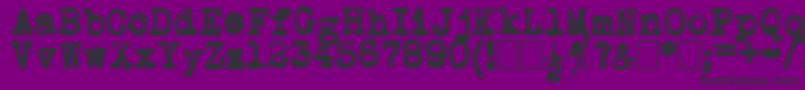 L.C.Smith5Typewriter Font – Black Fonts on Purple Background