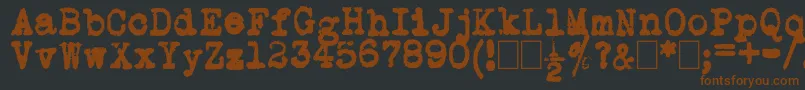 L.C.Smith5Typewriter Font – Brown Fonts on Black Background