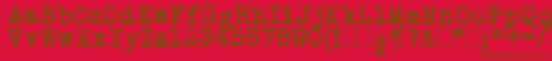 L.C.Smith5Typewriter Font – Brown Fonts on Red Background