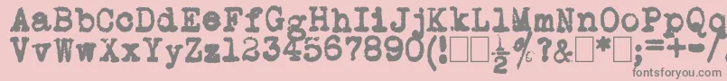 L.C.Smith5Typewriter Font – Gray Fonts on Pink Background