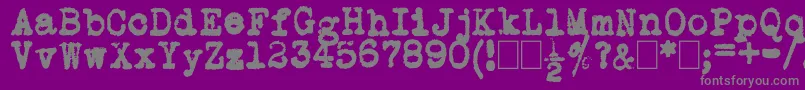 L.C.Smith5Typewriter Font – Gray Fonts on Purple Background