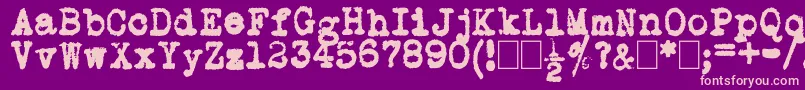 L.C.Smith5Typewriter Font – Pink Fonts on Purple Background