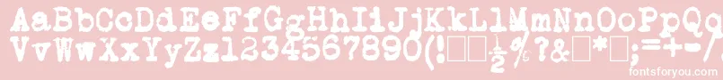 L.C.Smith5Typewriter Font – White Fonts on Pink Background