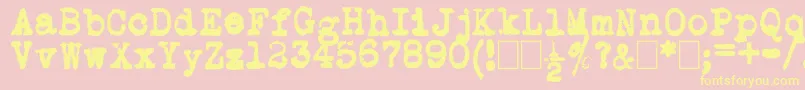 L.C.Smith5Typewriter Font – Yellow Fonts on Pink Background