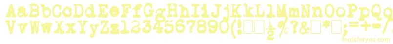 Шрифт L.C.Smith5Typewriter – жёлтые шрифты