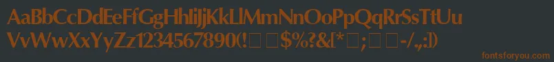 Шрифт OpartMedium – коричневые шрифты на чёрном фоне