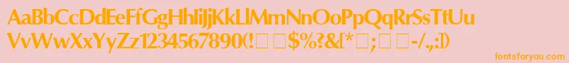 OpartMedium Font – Orange Fonts on Pink Background
