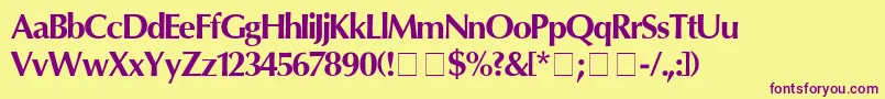 OpartMedium Font – Purple Fonts on Yellow Background