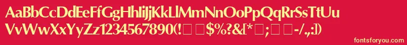 OpartMedium Font – Yellow Fonts on Red Background