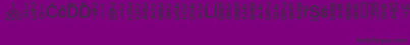 フォントMsReference2 – 紫の背景に黒い文字