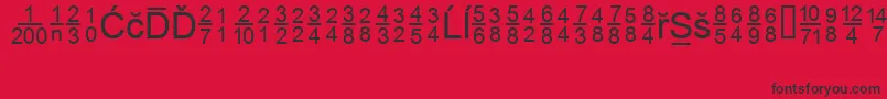 MsReference2 Font – Black Fonts on Red Background