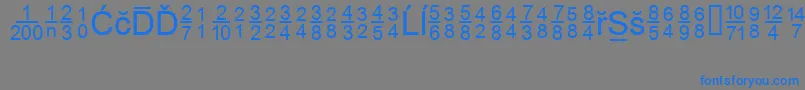 フォントMsReference2 – 灰色の背景に青い文字