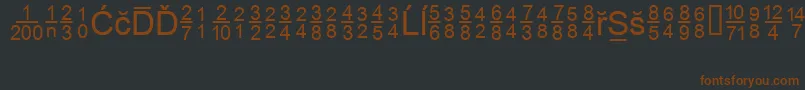 Fonte MsReference2 – fontes marrons em um fundo preto