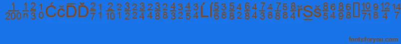 MsReference2 Font – Brown Fonts on Blue Background