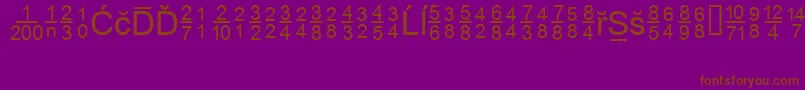 Шрифт MsReference2 – коричневые шрифты на фиолетовом фоне