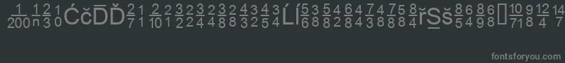 Czcionka MsReference2 – szare czcionki na czarnym tle