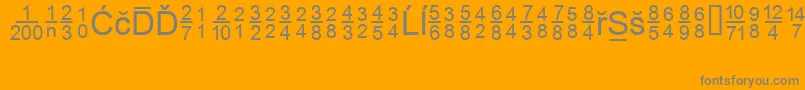 Шрифт MsReference2 – серые шрифты на оранжевом фоне