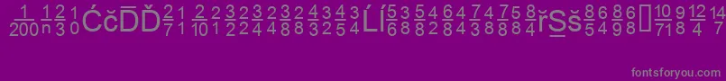 MsReference2 Font – Gray Fonts on Purple Background