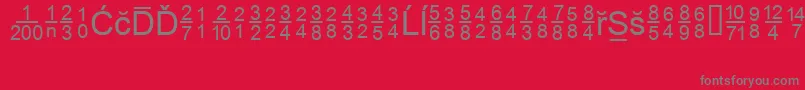Fonte MsReference2 – fontes cinzas em um fundo vermelho