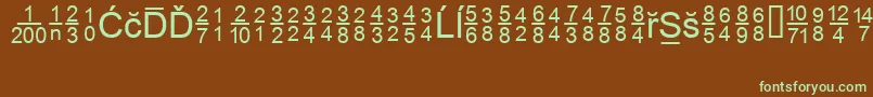 Czcionka MsReference2 – zielone czcionki na brązowym tle
