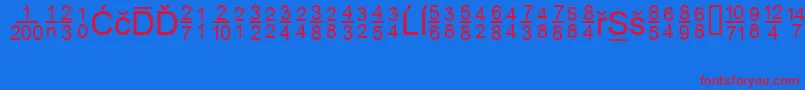 MsReference2 Font – Red Fonts on Blue Background