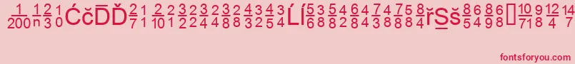 Czcionka MsReference2 – czerwone czcionki na różowym tle