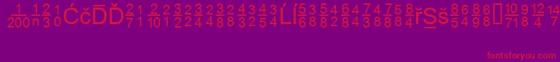 Шрифт MsReference2 – красные шрифты на фиолетовом фоне
