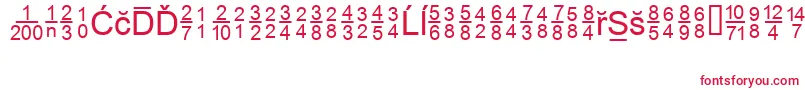 MsReference2 Font – Red Fonts on White Background