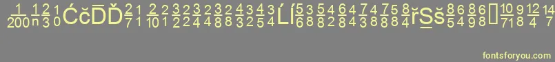 Шрифт MsReference2 – жёлтые шрифты на сером фоне