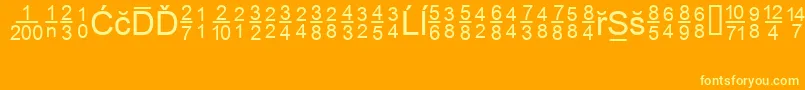 MsReference2 Font – Yellow Fonts on Orange Background