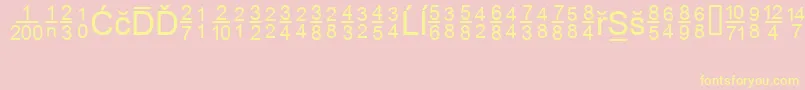 Шрифт MsReference2 – жёлтые шрифты на розовом фоне