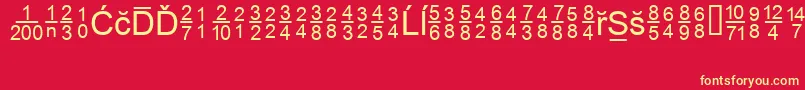 MsReference2 Font – Yellow Fonts on Red Background