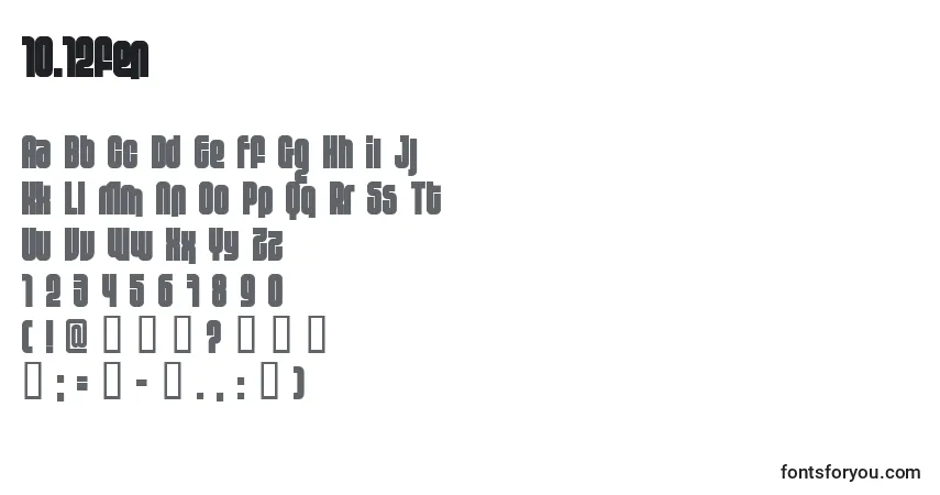 Czcionka 10.12fen – alfabet, cyfry, specjalne znaki