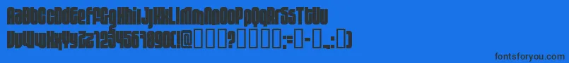 10.12fen Font – Black Fonts on Blue Background