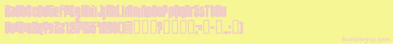 10.12fen Font – Pink Fonts on Yellow Background