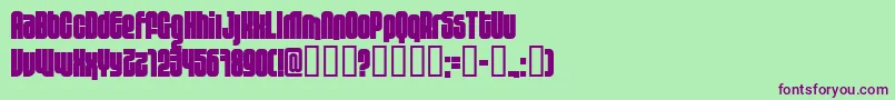 10.12fen Font – Purple Fonts on Green Background