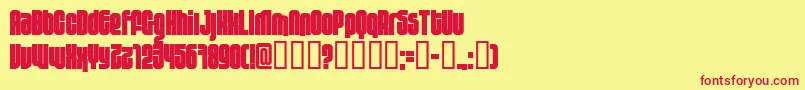 10.12fen Font – Red Fonts on Yellow Background